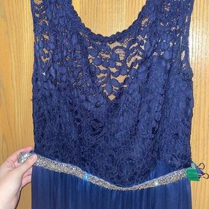 Formal navy blue dress